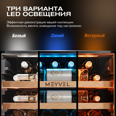 Винный холодильник (шкаф) компрессорный MEYVEL MV31PRO-KBB1
