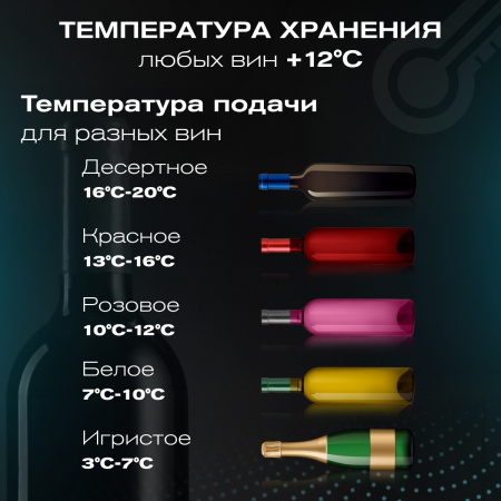 Винный холодильник (шкаф) термоэлектрический MEYVEL MV12-BSF1 (EASY)