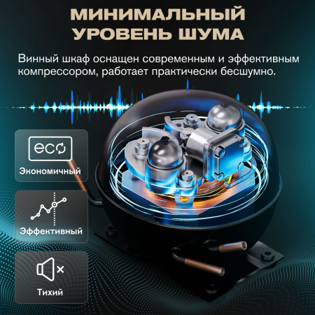 Винный холодильник (шкаф) компрессорный MEYVEL MV73-KBF2